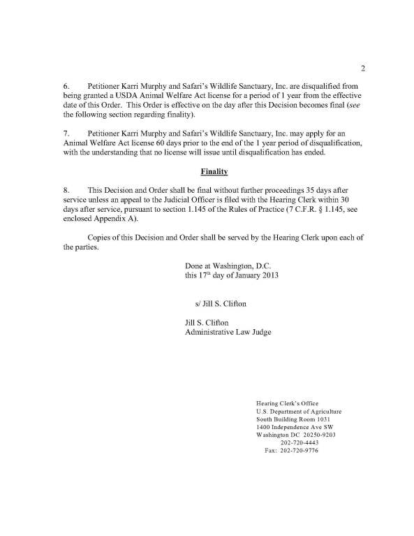Karri Murphy's appeal to the USDA rejected Jan 13, 2013_Page_2